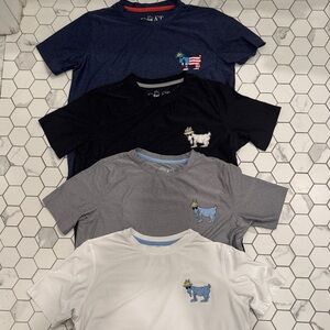 GOAT USA Boys Short-Sleeve Graphic Tee Navy, Black, Gray in L and White XL